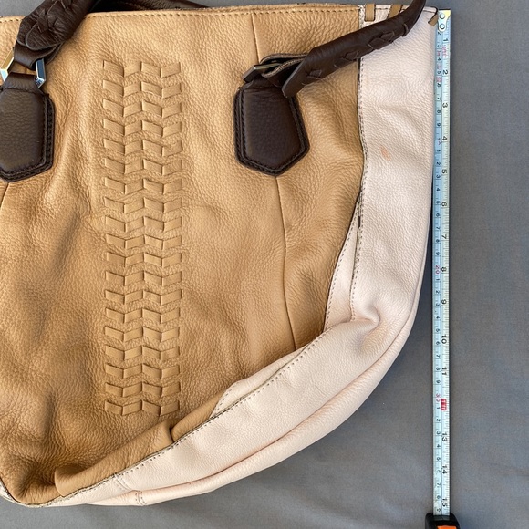 orYANY Sydney, Tan, Blush & Chocolate Pebbled Leather, Shoulder Bag - Picture 8 of 9